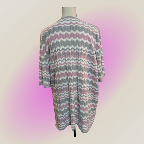 Alfred dunner pink and gray summer weight knit top size 3x 22/24 NWT - Picture 2 of 4